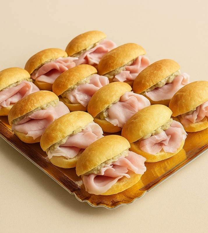 Navettes jambon cuit, crème d'artichaut