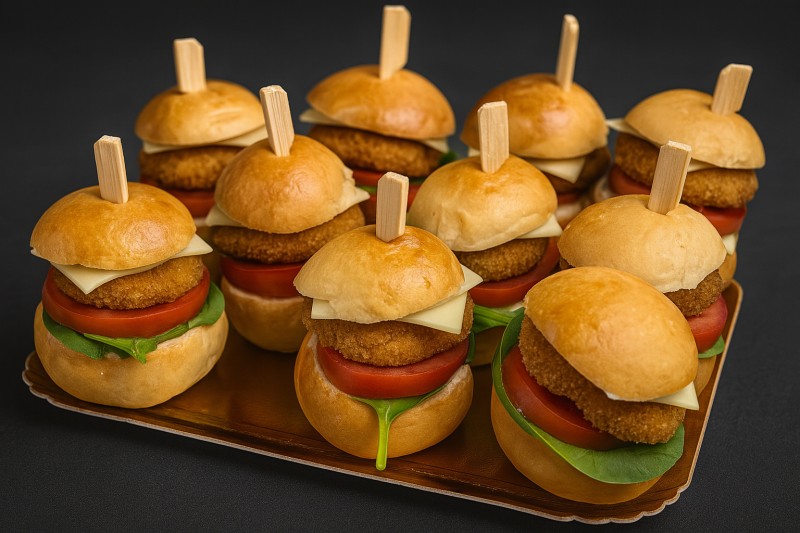 Mini burgers poulet cajun