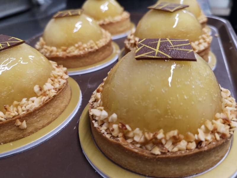Tarte aux pommes confites
